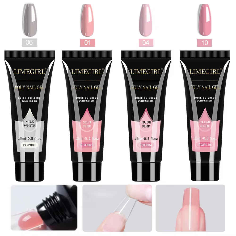 LIMEGIRL Kit de vernis à ongles Gel UV Soak Gel Base Coat Outil de polissage avec lumière LED et per