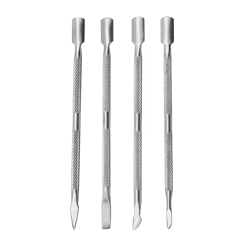 1Pcs En Acier Inoxydable Double Tête Cuticule Pusher Manucure Outils pour Ongles Vernis Colle Cuticu