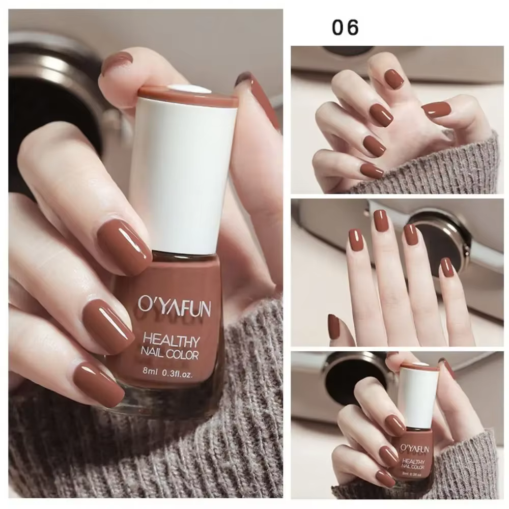 Vernis à ongles brillant 8ml, sans cuisson, pour faux ongles, nail art, manucure, séchage rapide, dé