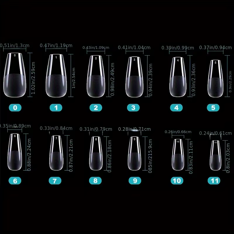 600 pièces couverture complète presse sur les pointes des ongles Stiletto amande carré cercueil fran