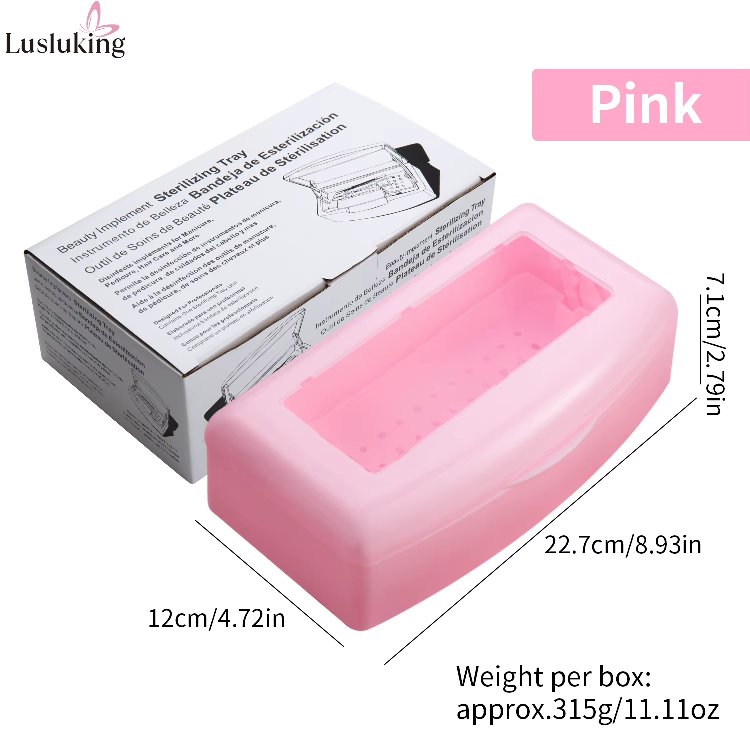 Outils de manucure, plateau de stérilisation pour outil de beauté, outils pour ongles, boîte de dési