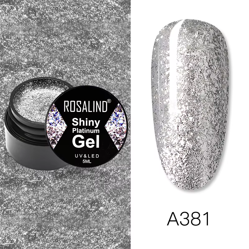 ROSALIND-Ensemble de Verhéritage à Ongles Gel pour Manucure, Couleur Platine Brillante, N64.Art, Lak