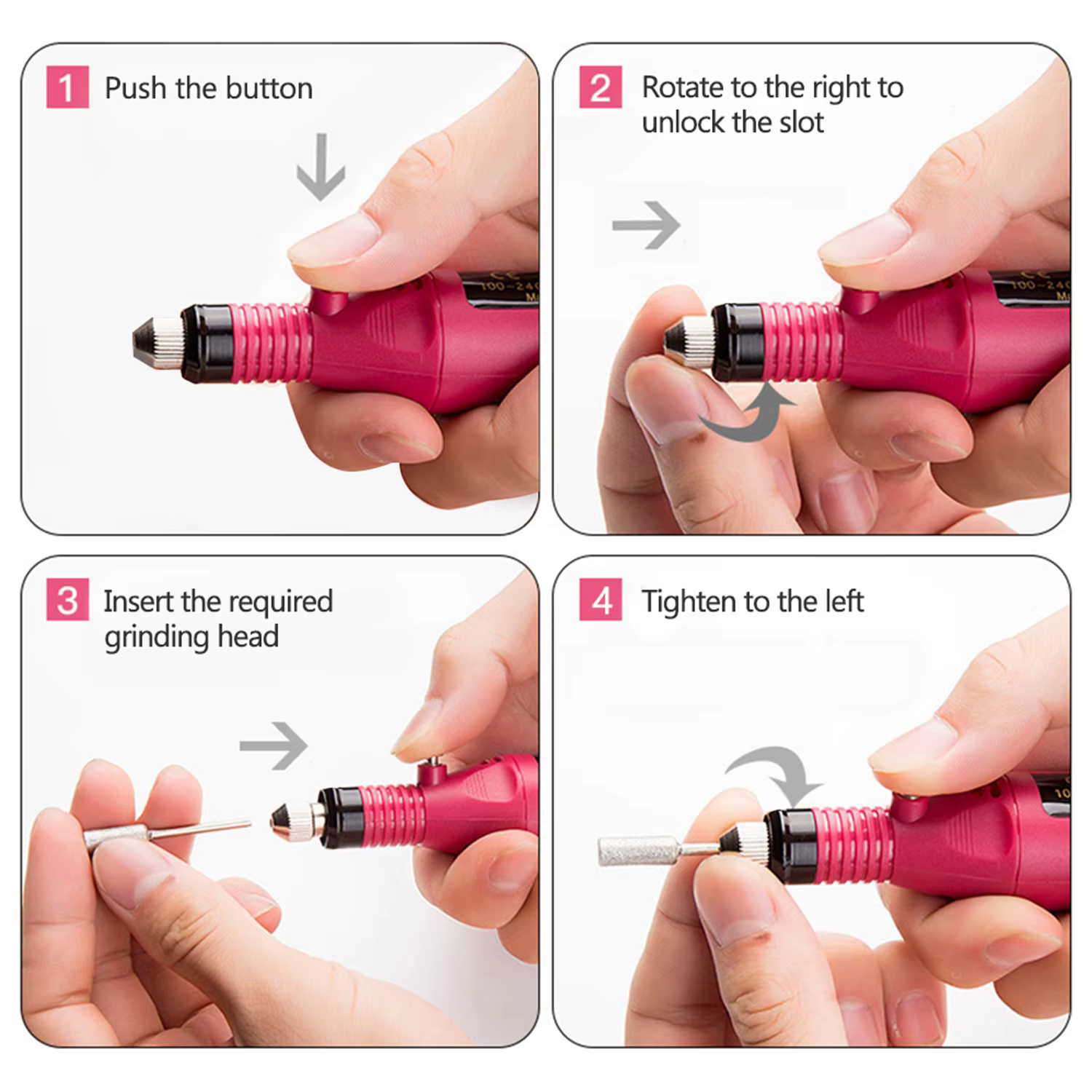 LULAA forte fonction perceuse à ongles ensemble ponceuse à ongles électrique Gel dissolvant de verni