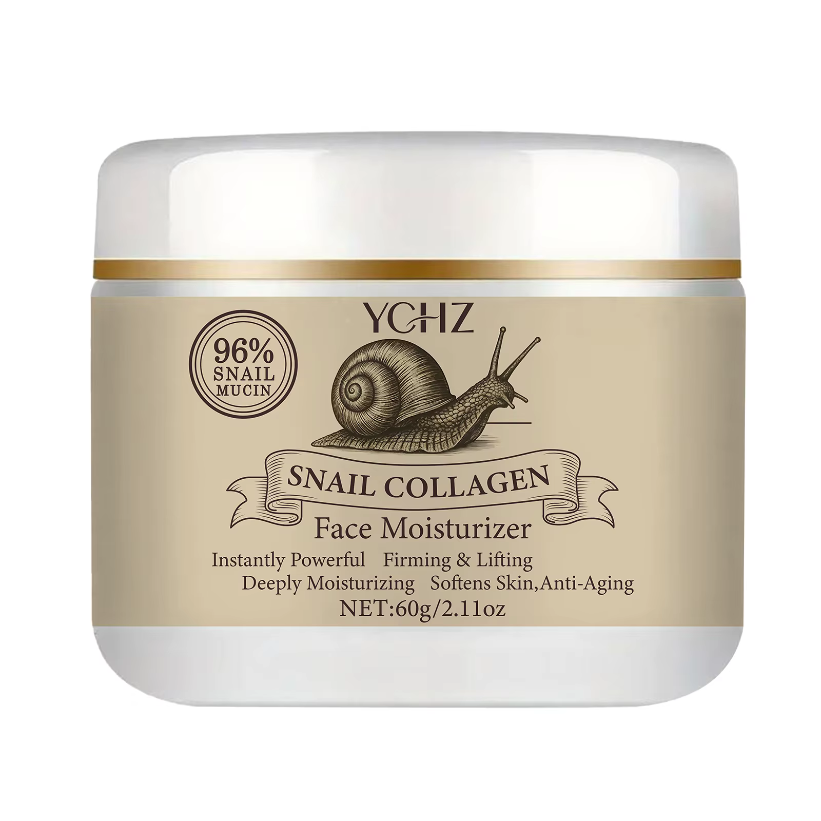 Crème à la sécrétion d'escargot et au collagène - 60g - Hydratation 24h - Lissage instantané - Conti