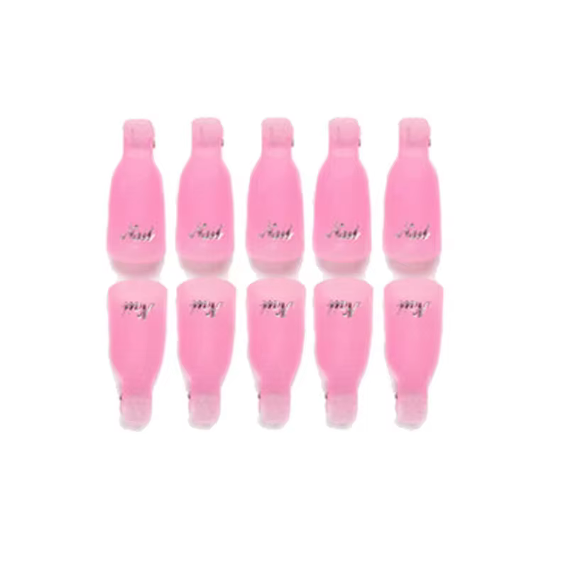 10 pièces/sac coloré acrylique manucure Art trempé capuchon pince nettoyage des ongles manucure Uv G