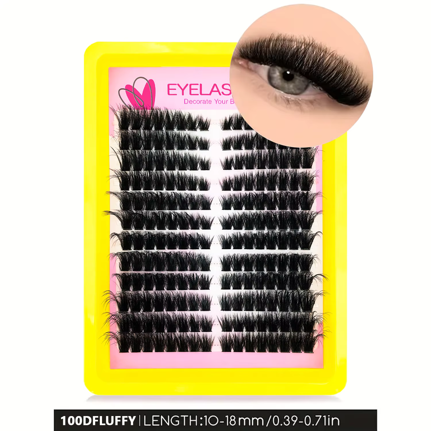 192 pièces de grappes de cils en faux vison – Cils individuels longs D Durl, aspect doux et naturel,