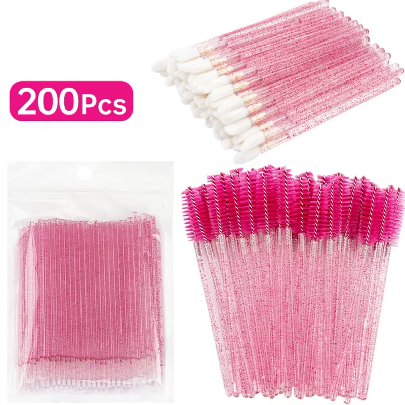 Lot de 200 brosses à cils en coton vepline, outil spécial pour le retrait des extensions