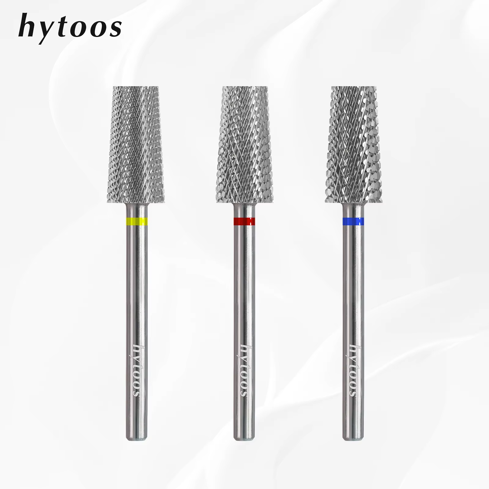 HYTOOS-Foret à ongles conique à dessus plat, forets à ongles en carbure de tungstène à 2 voies, acce