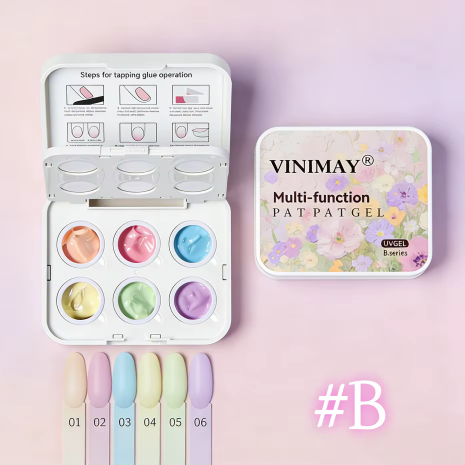 Nouvel ensemble de tampons à ongles 6 couleurs, haute élasticité, trous fins de précision, pour dégr