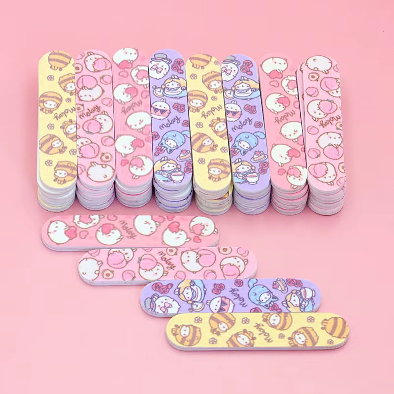 10 pièces par lot,Mini limes à ongles en plastique double face, matériel professionnel, pédicure, ma