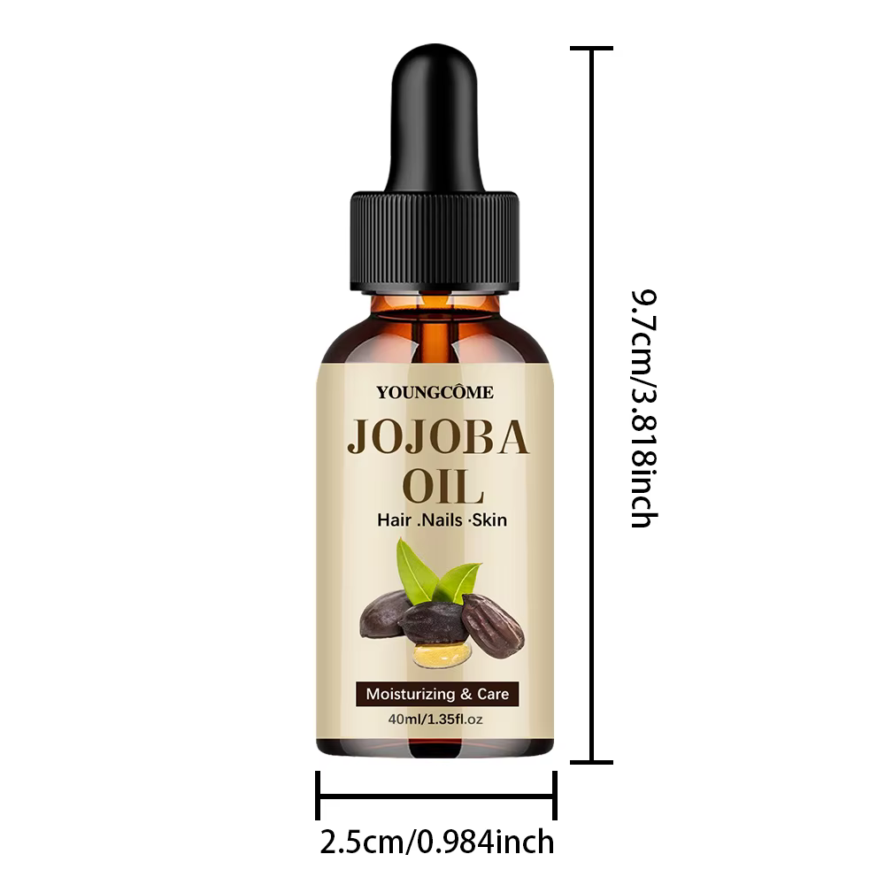 Huile de jojoba biologique, huile hydratante pure pour le visage, les cheveux, la peau et les ongles