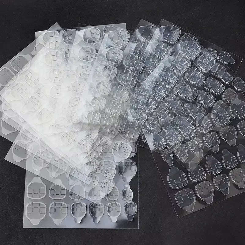 10 feuilles de ruban adhésif Double face autocollant de colle pour faux ongles Art des ongles faux o