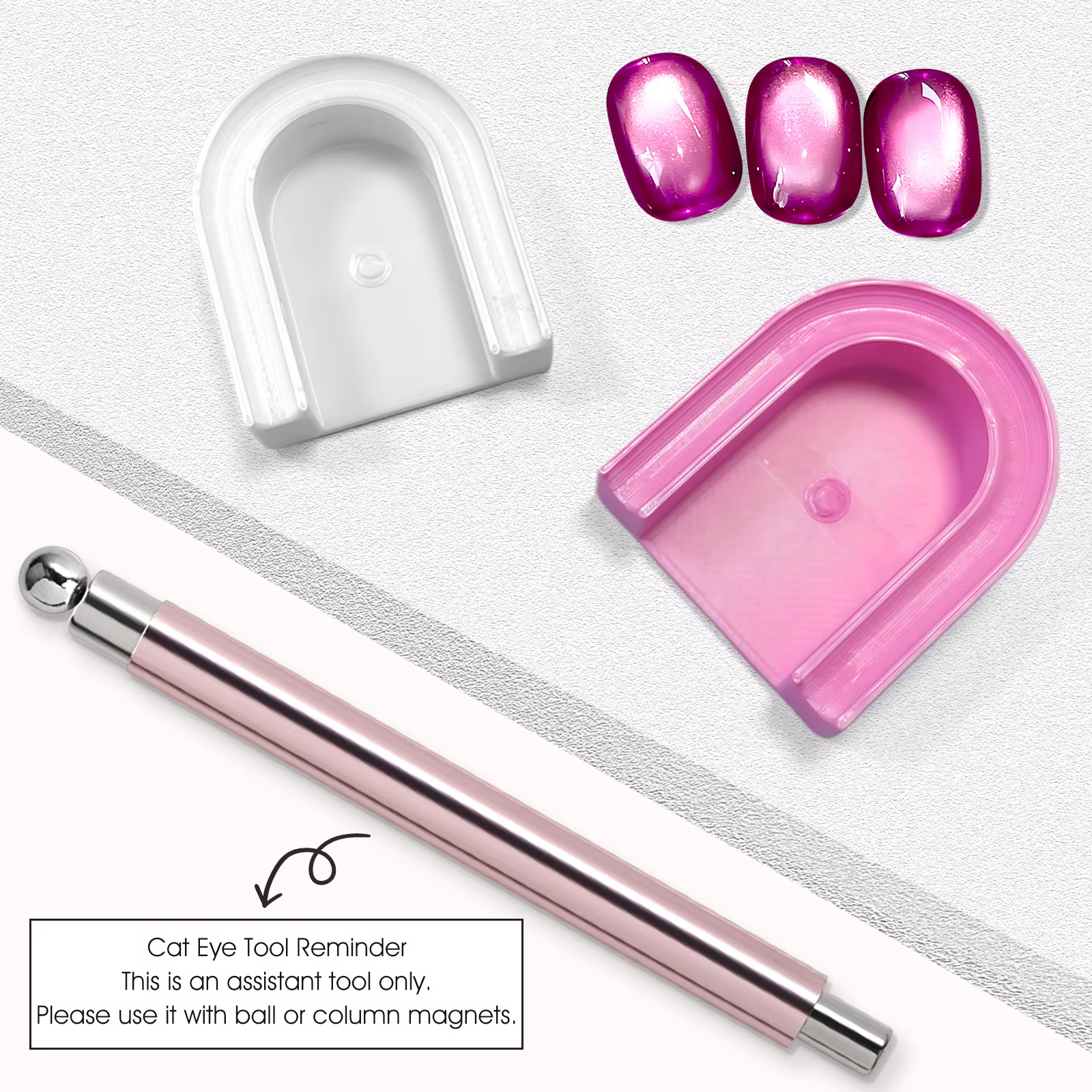Outil de guidage de vernis Gel magnétique en forme de U, support d'assistant magnétique pour ongles