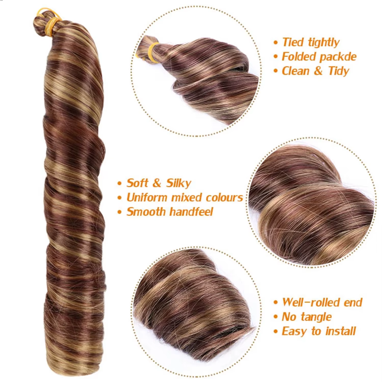 Extensions de cheveux synthétiques pour tresses françaises
