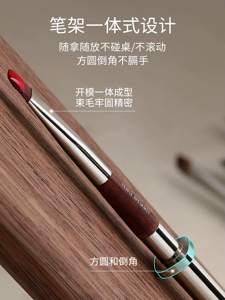 MR NAIL – ensemble de pinceaux professionnels pour Nail Art, grand pinceau carré semi-circulaire pou