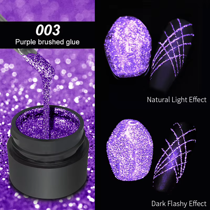 Gel araignée 6 couleurs, nouveau Gel araignée brossé réfléchissant à matrice améliorée, peinture Gel
