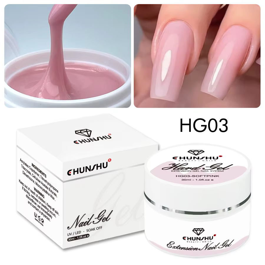 30ML Gel dur pour Extension d'ongles blanc laiteux constructeur Gel auto-nivelant renfort Gels pour