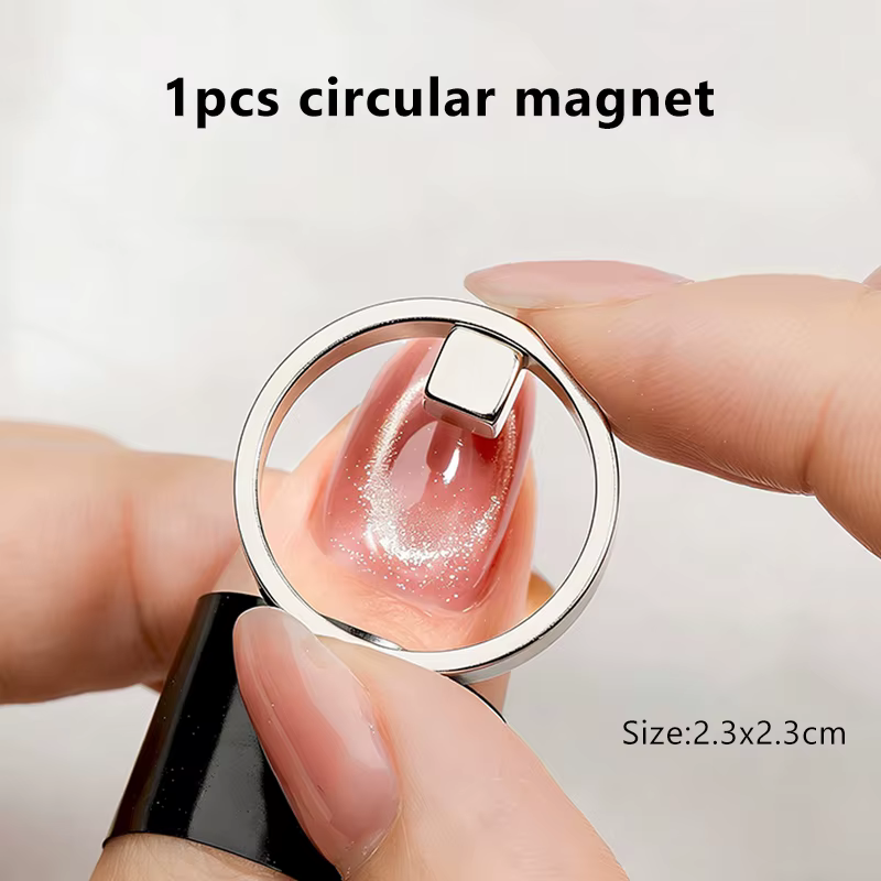 Aimant pour ongles œil-de-chat en forme d'anneau pour vernis gel œil-de-chat, aimant pour motifs œil