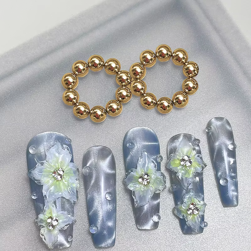 10 pièces/20 pièces ondulation de l'eau oeil de chat perles de Gel magnétique multifonctionnel Nail 