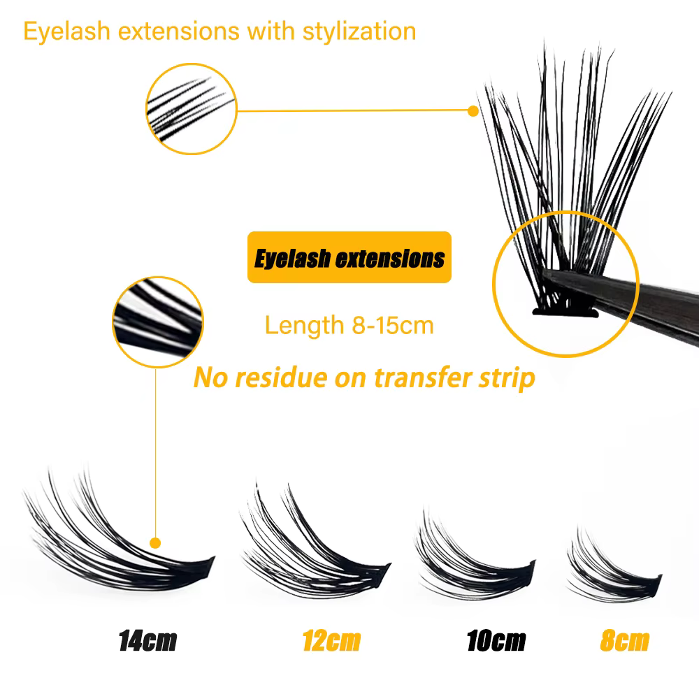 40D/30D/20D cils de vison 1 boîte/60 paquets extension de cils naturels 3D russie cils individuels g