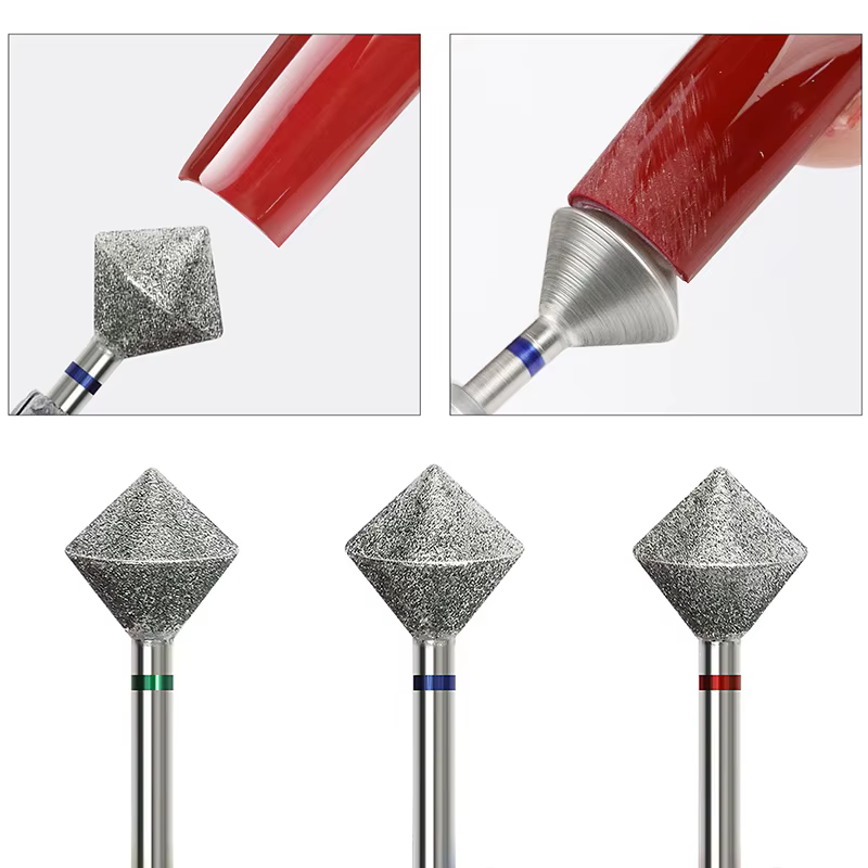 C Radians diamant foret à ongles outil de coupe de bord d'ongle diamant sable polissage accessoires 