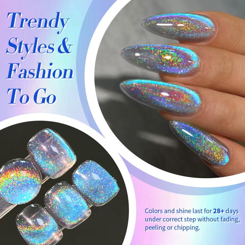 BORN PRETTY 10/15ml 9D bleu holographique arc-en-ciel chat Gel magnétique vernis à ongles tremper UV
