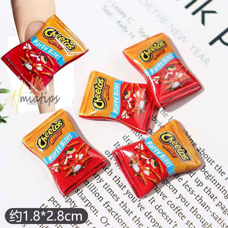 Breloques 3D en acrylique pour ongles, dessin animé Kawaii, bonbons, nail art, biscuits pour décorat