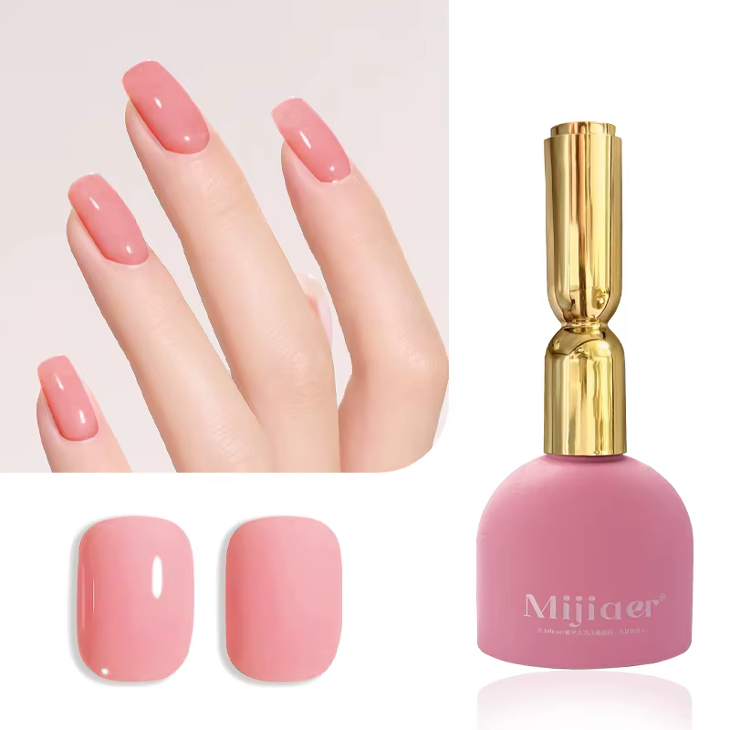Gel rose pêche Mijiaer - semi-permanent, durcissement UV/LED, professionnel, sans alcool, longue ten