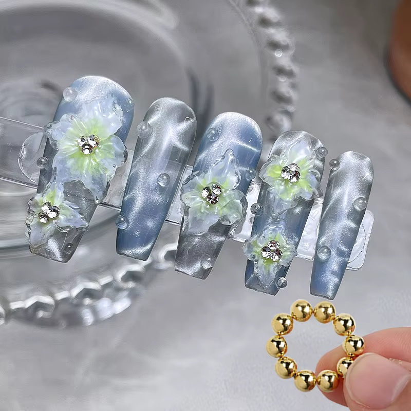 10 pièces/20 pièces ondulation de l'eau oeil de chat perles de Gel magnétique multifonctionnel Nail 
