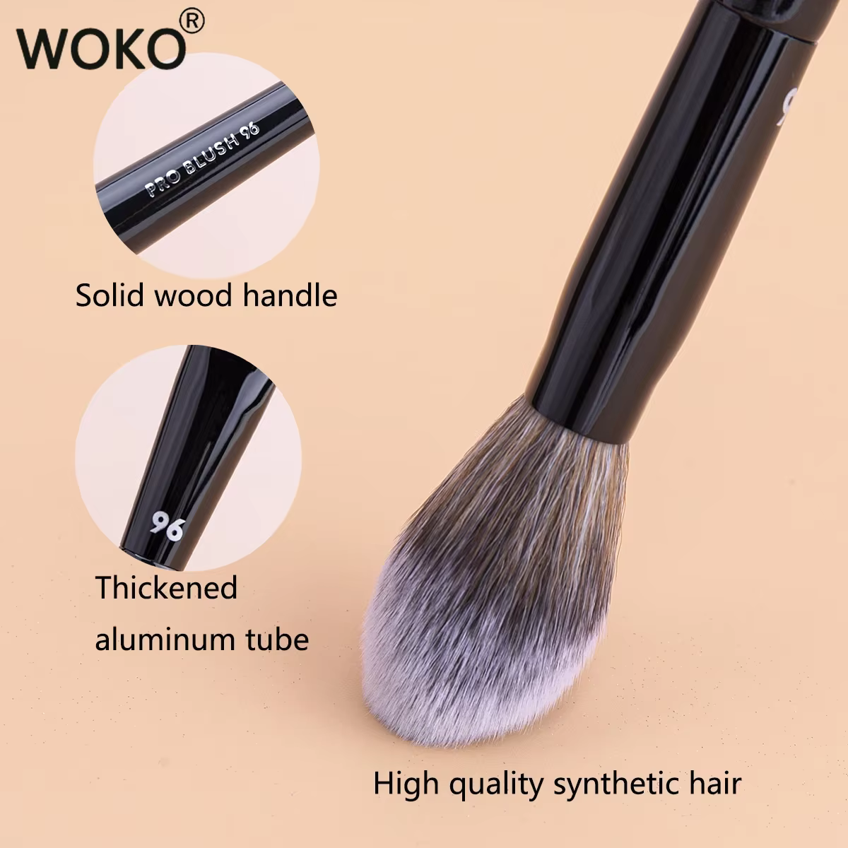 96 Blush brosse visage Contour surligneur fard à joues brosse bronzant professionnel poudre Blush pi