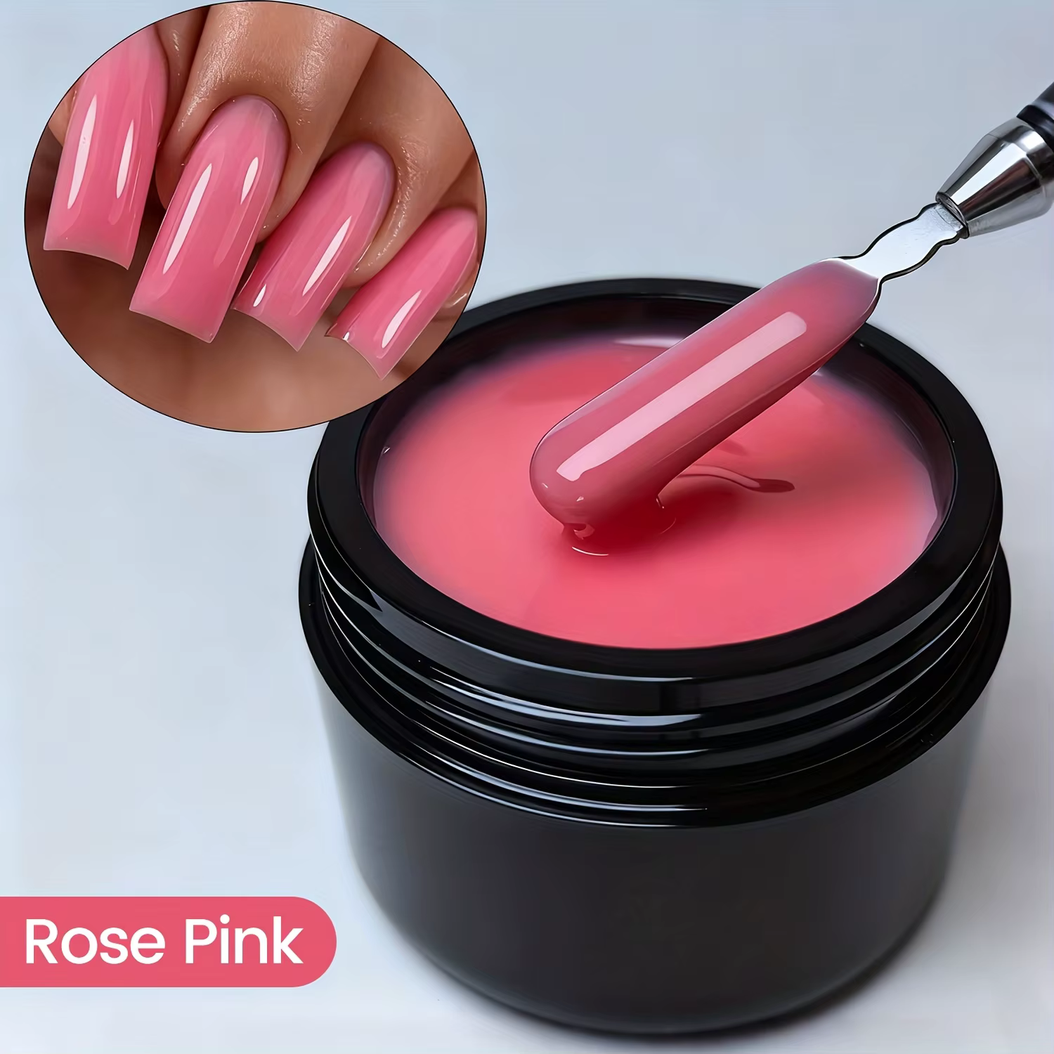 Gel constructeur pour ongles en gel nude rose poussiéreux duolingdai 30G, gel constructeur scintilla