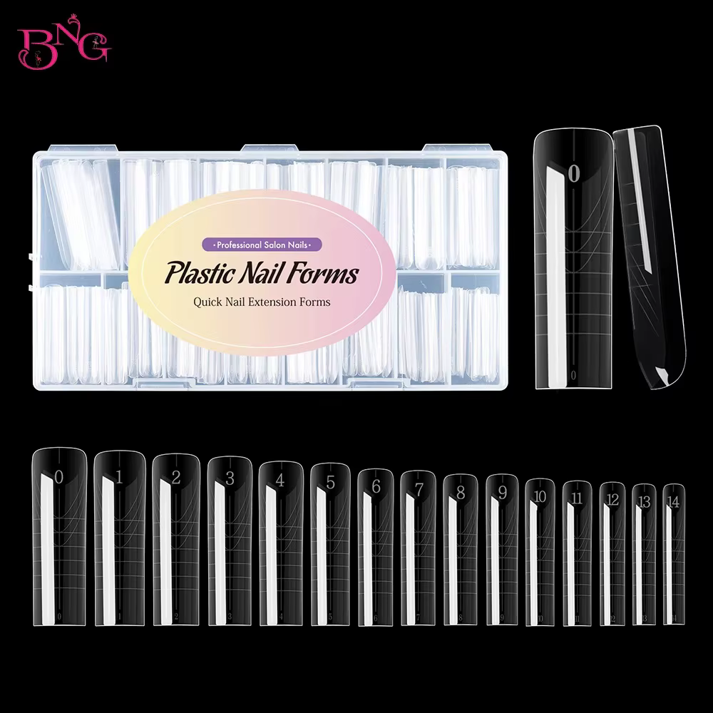 BNG ongles double formes pour Poly Extension Gel ongles formes pour constructeur Gel réutilisable 15