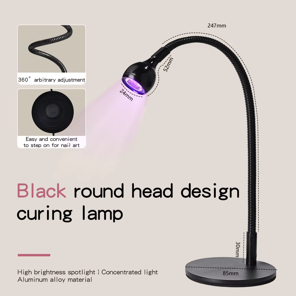 Lampe UV de photothérapie 5/10W pour nail art avec pédale, séchage rapide, haute luminosité, sans ef