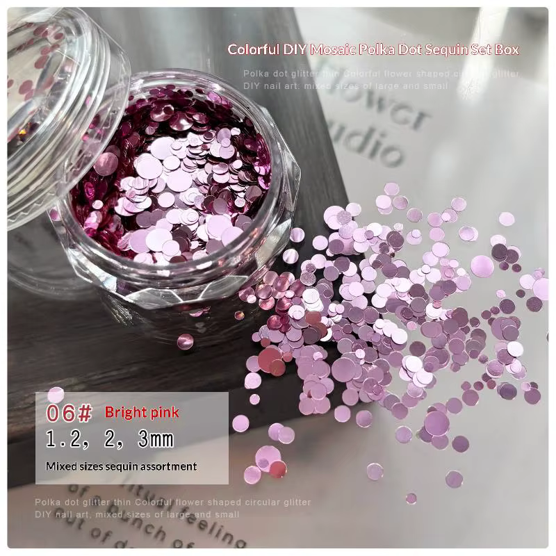 Paillettes pour ongles, mini points circulaires ondulés, décoration scintillante pour ongles, applic