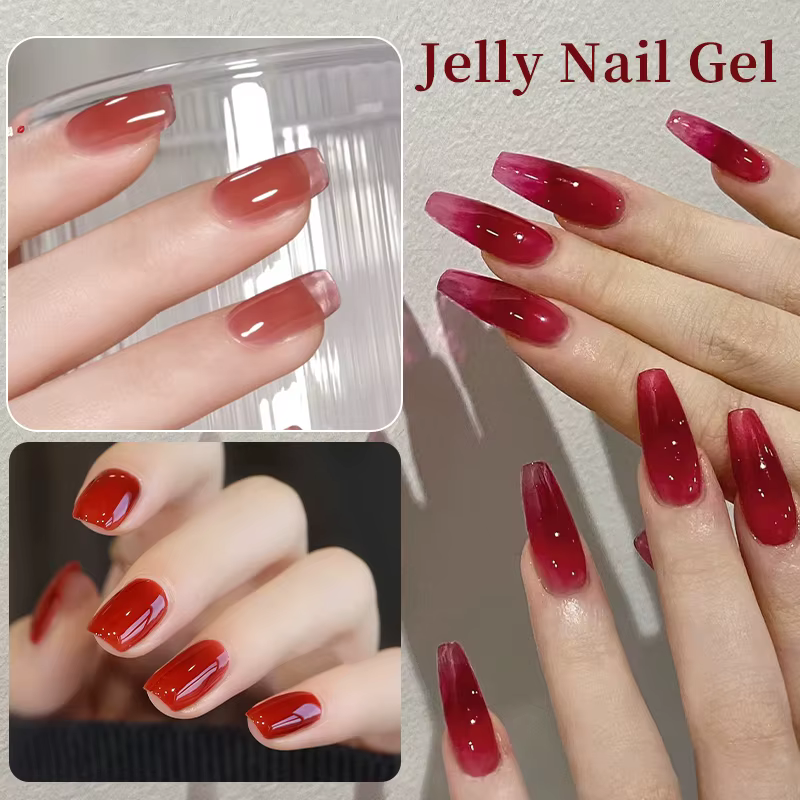 UR SUGAR 15ml vernis à ongles Gel gelée rouge sang couleur translucide cristal nu Gel vernis à ongle
