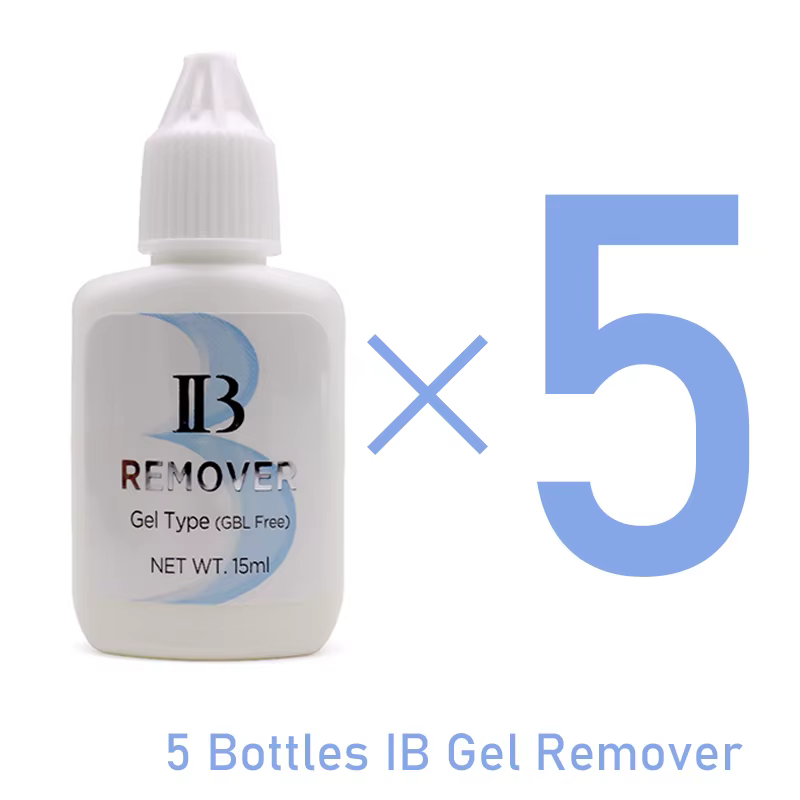 IBeauty – dissolvant de colle fraise GBL, 5 bouteilles, Extension de cils IB gratuite, 15ml, Type Ge