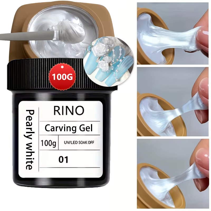 Gel de construction pour ongles 100g - Blanc laiteux, ne colle pas aux mains, gel de modelage 3D pou