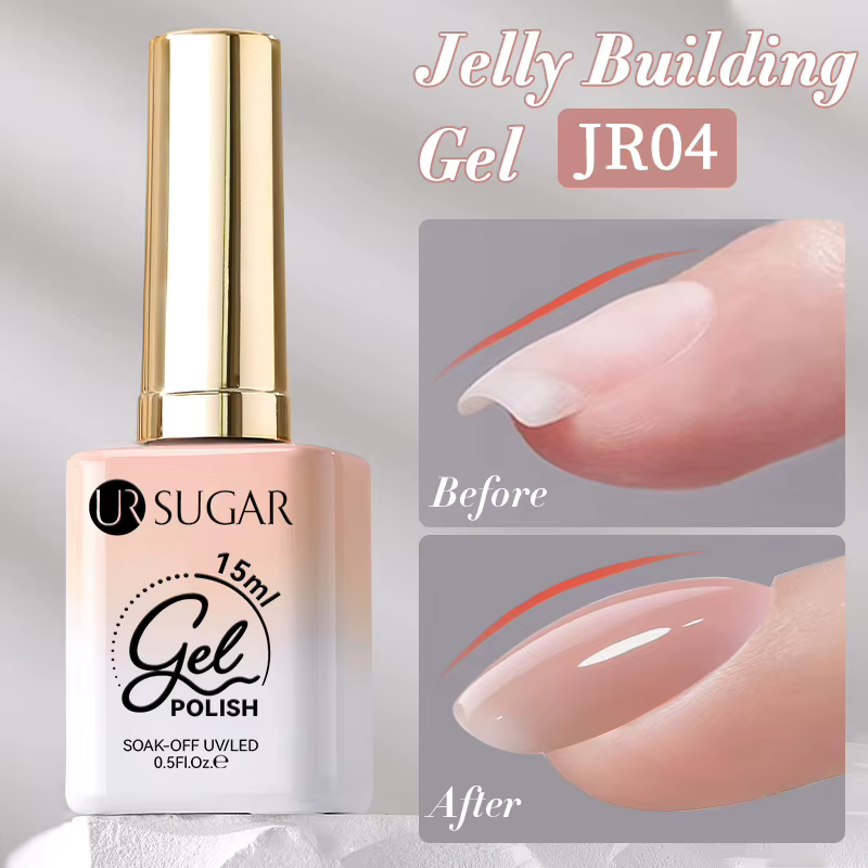 UR SUGAR 15ml Gel de construction de gelée pour construire renforcer les ongles fins manucure nature