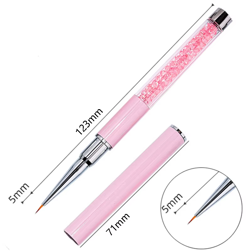 ongle pinceau nail art ongles accessoires outil pinceau ongle gel Brosse à ongles avec lignes, rayur