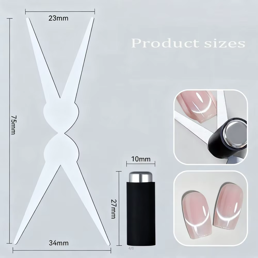 Ensemble d'aimants pour Nail Art français à Double tête, tige magnétique œil de chat fort, effet fra