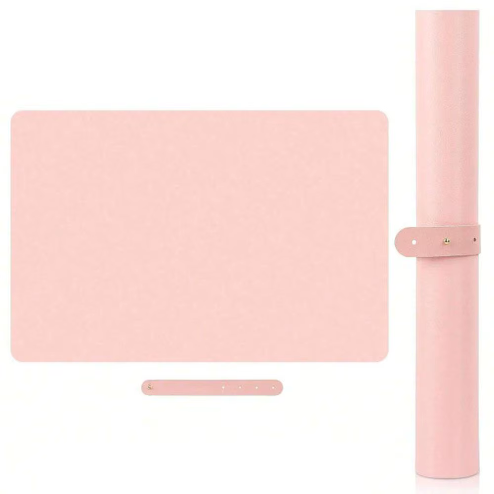 Tapis de manucure pliable en cuir PU, coussin d'accoudoir, imperméable, résistant aux rayures et à l