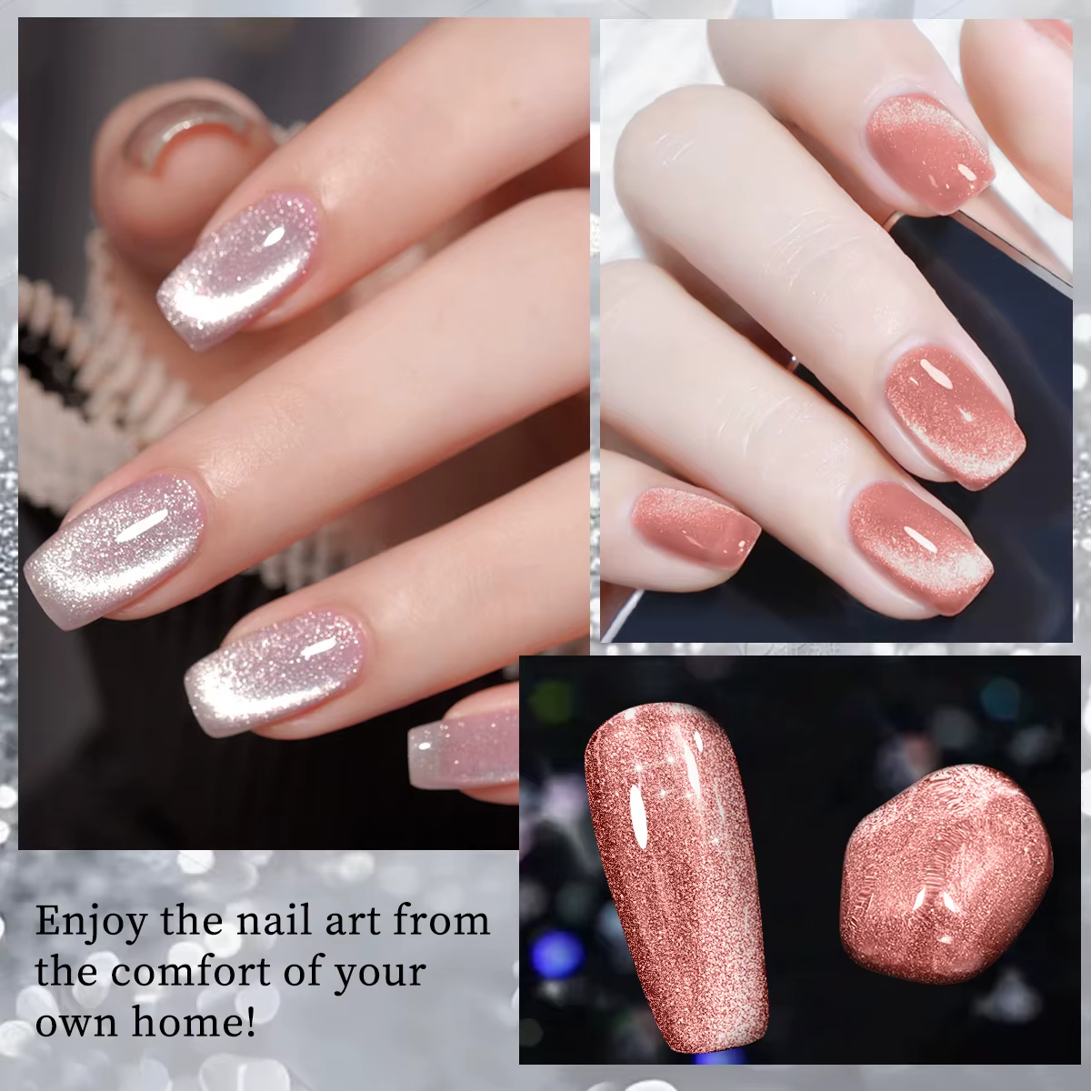 Ensemble de gel pour ongles magnétique œil de chat 6 couleurs, LED UV semi-permanente à tremper l'ar