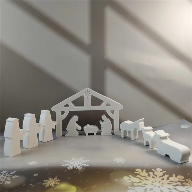VELIF-la scène de naissance de jésus, moule DIY, décoration de noël, ameublement de maison