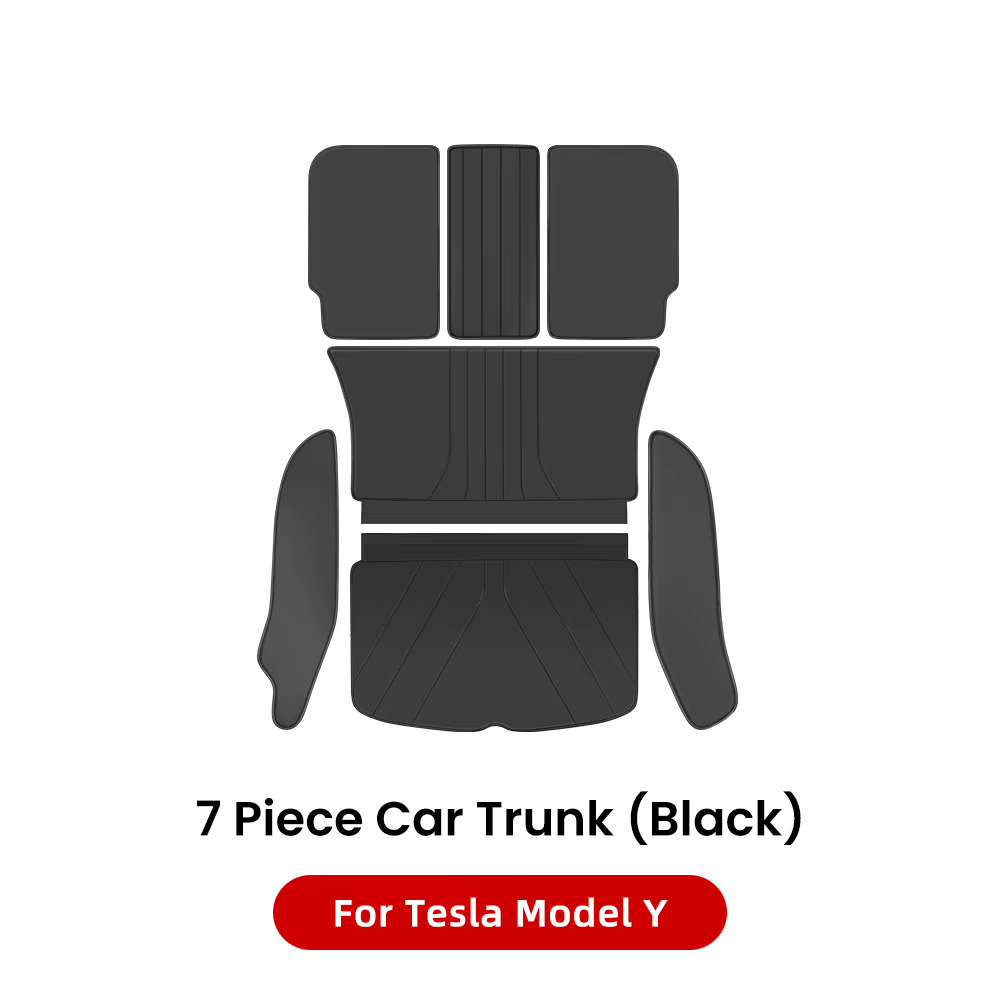 YZ Pour Tesla Modèle Y Juniper 2021-2026 Tapis en cuir entièrement entourés Tapis imperméables non g
