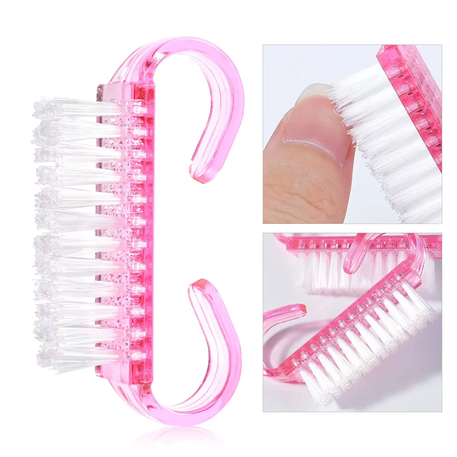 Brosses à ongles en plastique, mélange de documents, livres de récurage à la main, nettoyeur de pous