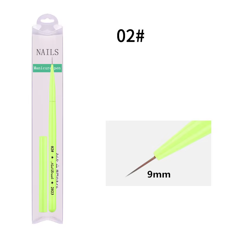 Brosse à ongles verte, brosse à Gel pour manucure, stylo d'extension de Gel UV acrylique, vernis à o