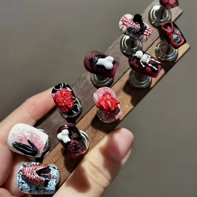 Moule à ongles en Silicone, Cyberpunk, petit jouet de docteur, modèle de serpent foncé, décoration t