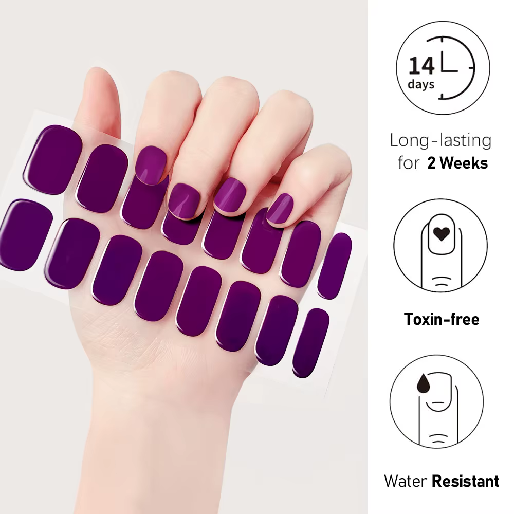 Autocollants pour ongles en gel semi-durci, enveloppes de vernis à ongles, couverture complète longu