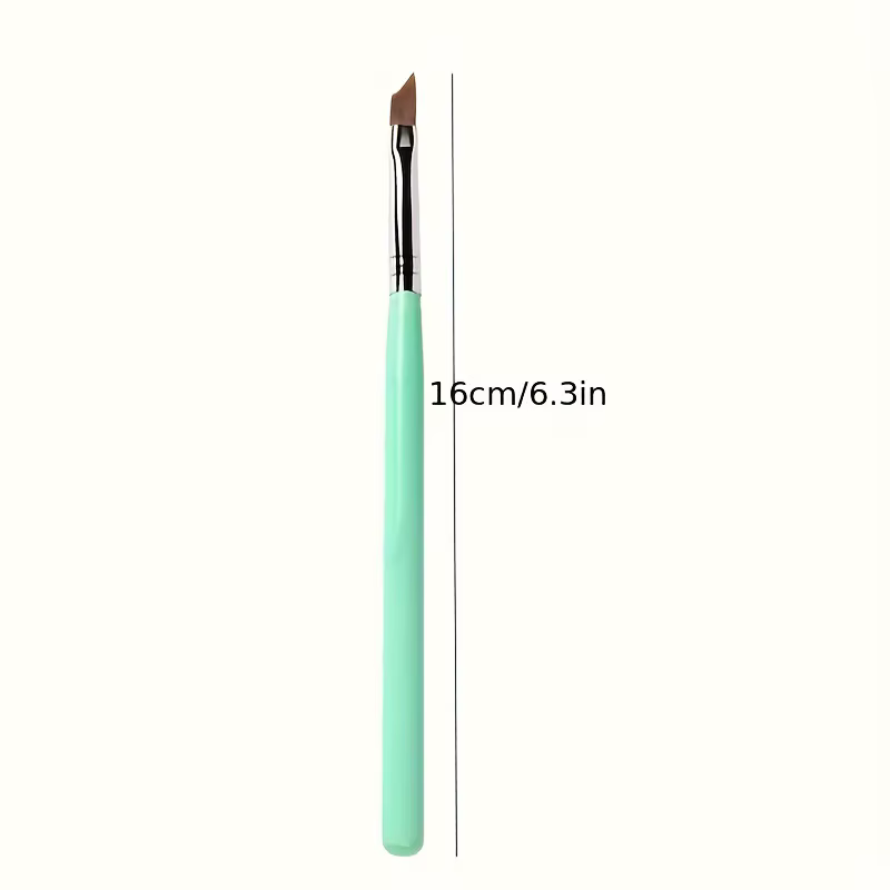 Pinceau de manucure demi-lune à bord incurvé pour nail art, idéal pour la peinture de pétales et le