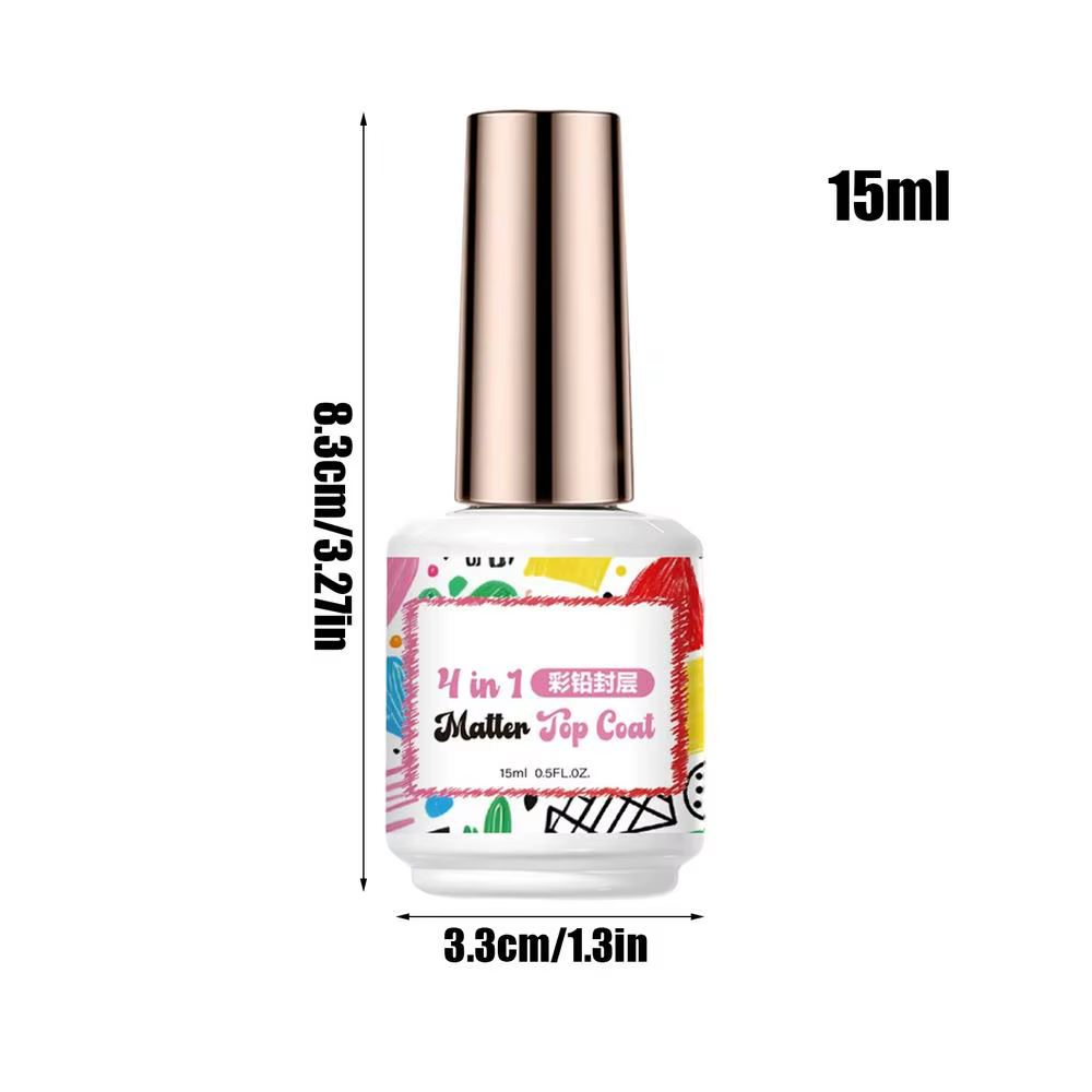 Gel de dessin pour ongles, Top Coat gel mat longue durée, Manucure mate, Top Coat 3D pour modelage,